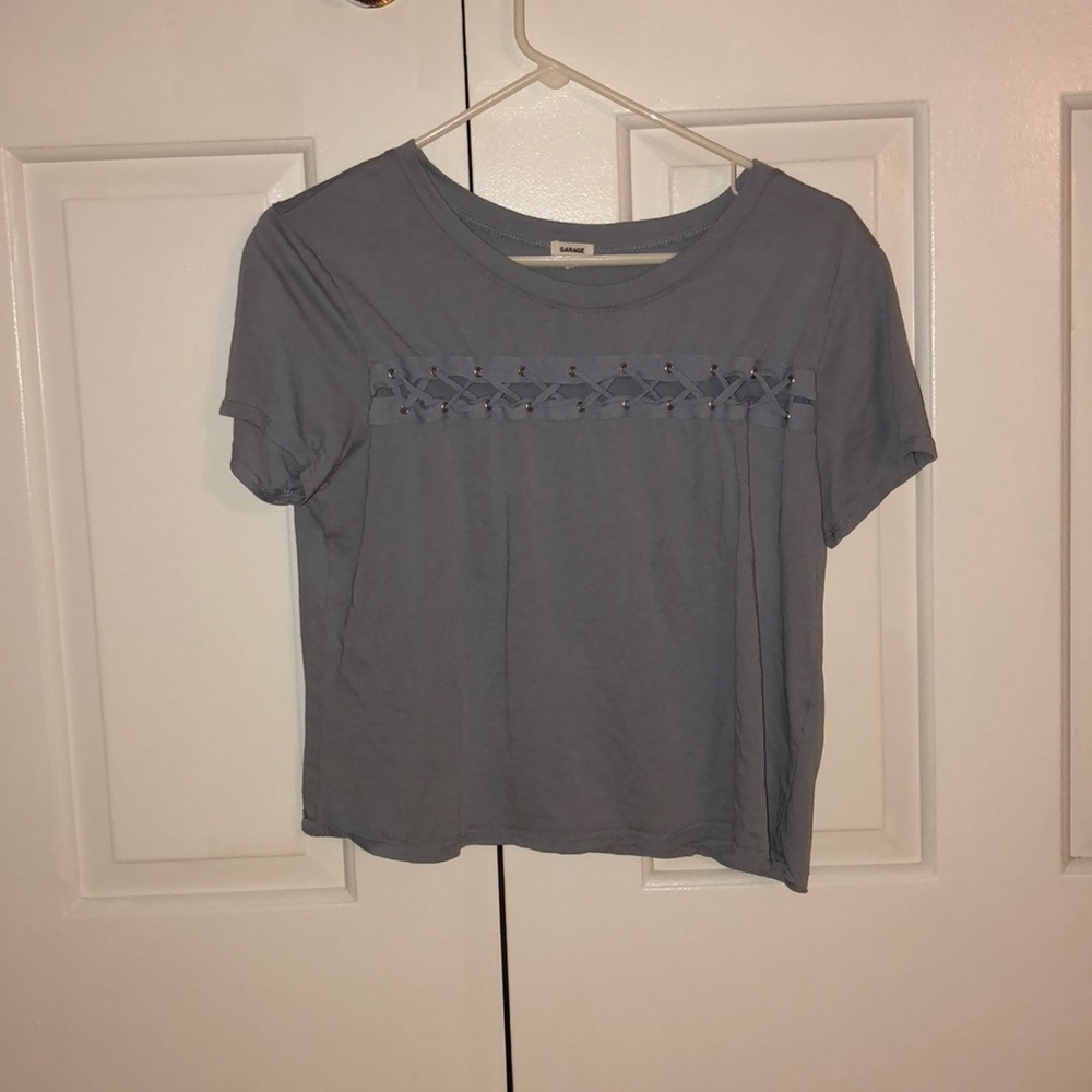 light blue short sleeve shirt
